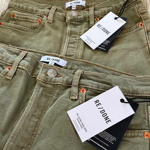 NWT RE/DONE 70s Ultra High-Rise Stove Pipe Straight-Leg Jeans - Picture 6 of 10